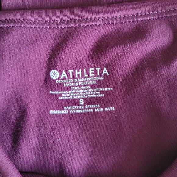 Athleta Foothill Crew Tank Athletic Split Tie Back Seamless Purple Women Small - Picture 3 of 10